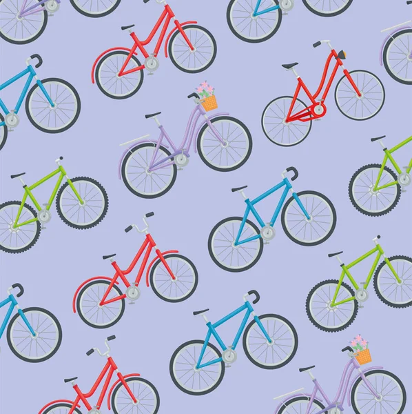 Pattern of bikes — Stock Vector