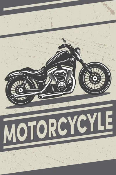 古いオートバイのポスター — ストックベクタ