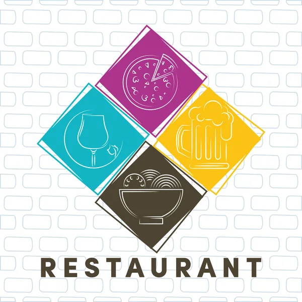 Restaurante diseño de póster — Archivo Imágenes Vectoriales