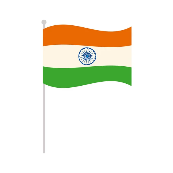 Indische vlag pictogram — Stockvector