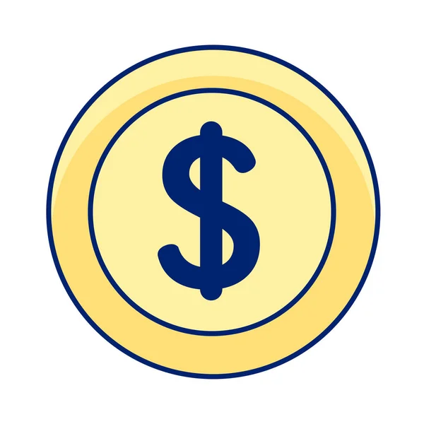 Penge mønt ikon – Stock-vektor