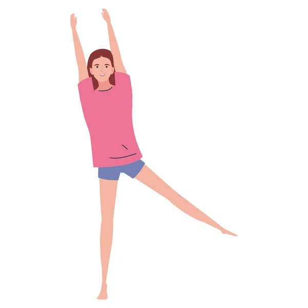 Kobieta uprawiająca jogę — Wektor stockowy