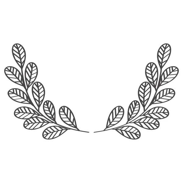 Branches of laurel icon — 图库矢量图片