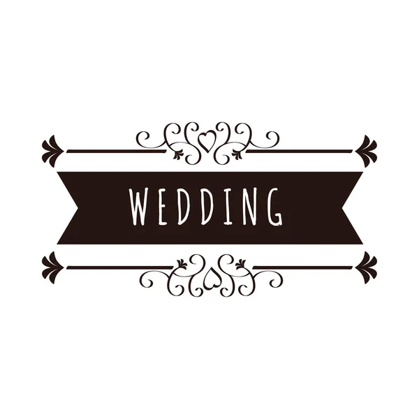 Bröllopsbandets design — Stock vektor