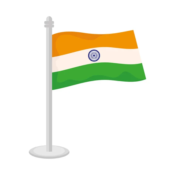 Indische vlag pictogram — Stockvector