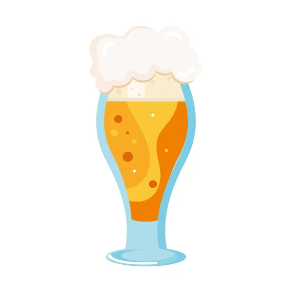 Bière boisson avec mousse — Image vectorielle