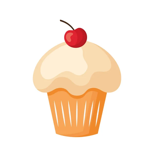 Sweet cupcake icon — Stock Vector