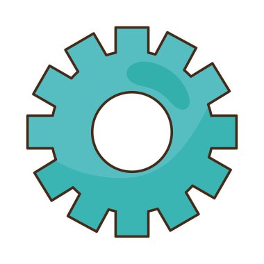 İzole edilmiş dişli simgesi