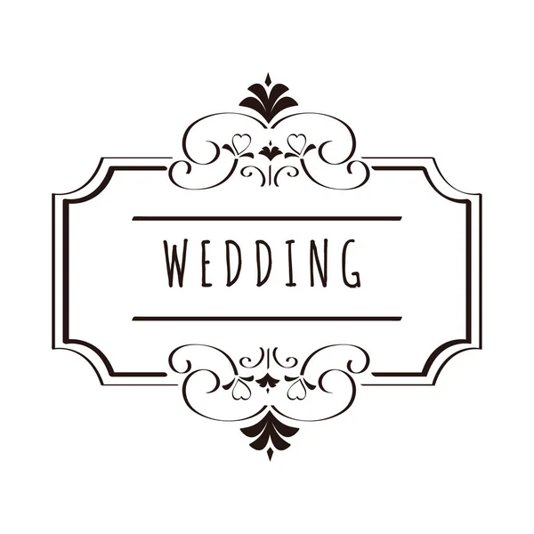 Wedding frame design — Stock Vector