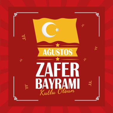 Bayrak ve konfetiyle Zafer Bayrami