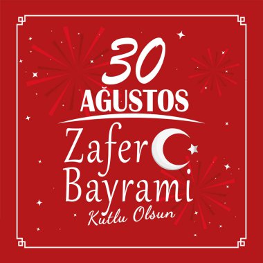Zafer Bayrami havai fişeklerle