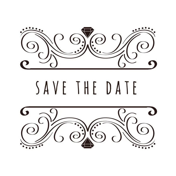 Save the date invitation — Stock Vector