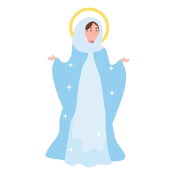 Antagande av Mary med blå duk — Stock vektor