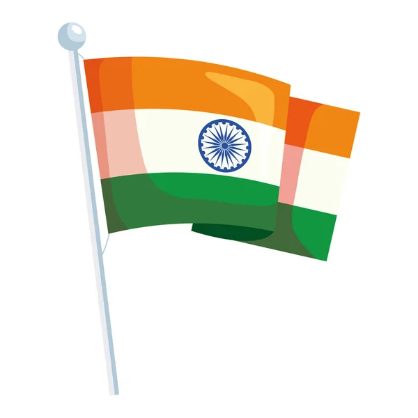 Icono de bandera india — Vector de stock