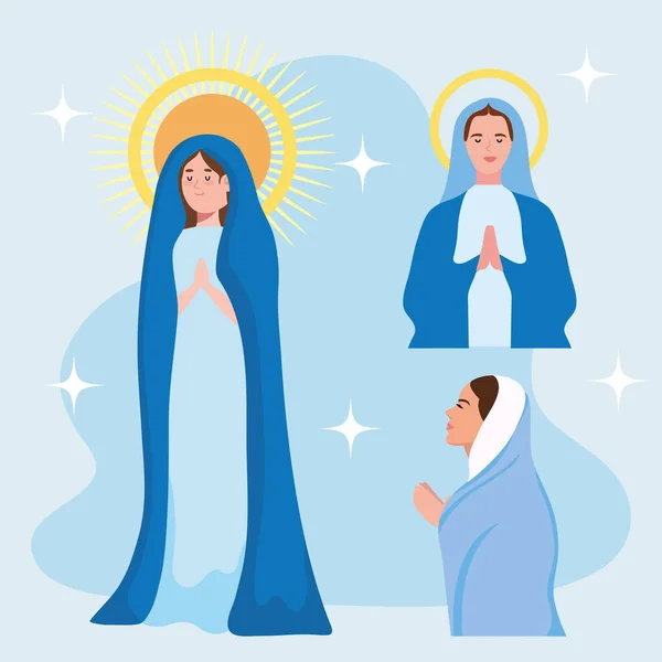 Припущення про ікону Марії — стоковий вектор