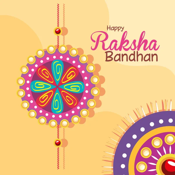 Happy raksha αφίσα bandhan με περικάρπιο — Διανυσματικό Αρχείο