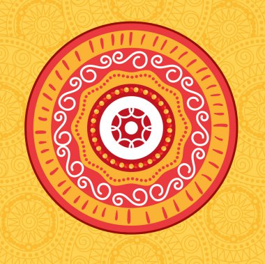 turuncu bohem mandala