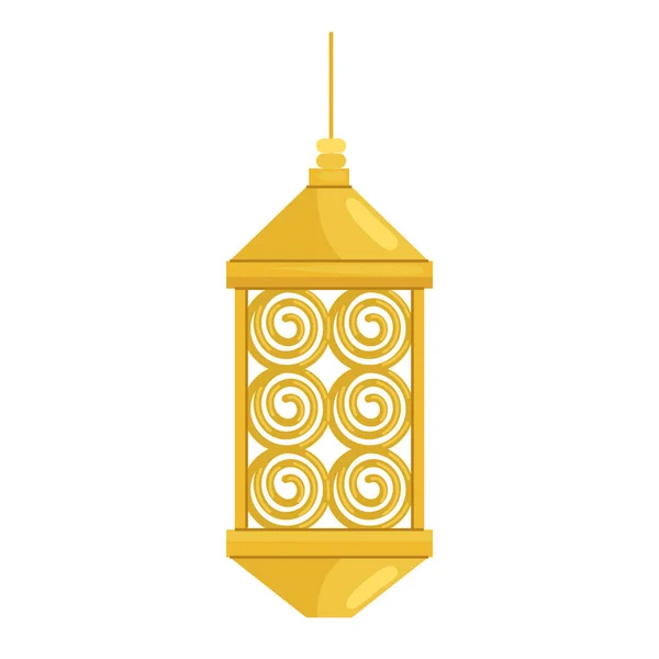 Linterna árabe de oro con espirales — Archivo Imágenes Vectoriales