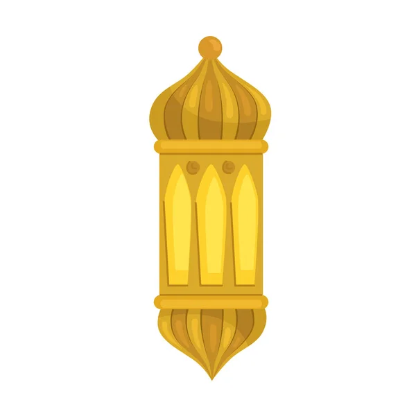 Gold and striped arabian lantern — Stock Vector