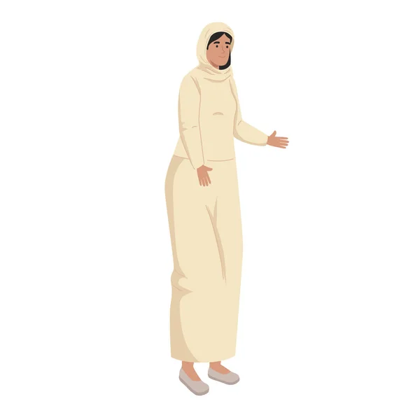 Muslim woman cartoon — Stock Vector