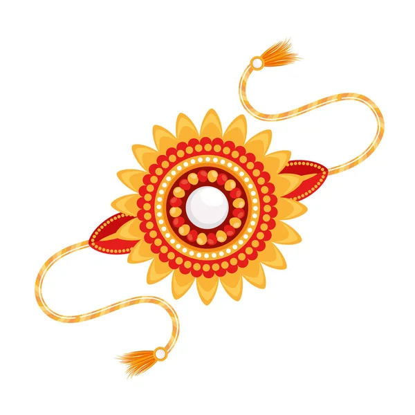 Pulsera de raksha bandhan amarillo — Vector de stock