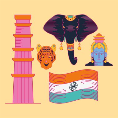 Mutlu Hindistan Bağımsızlık Günü Sembolü