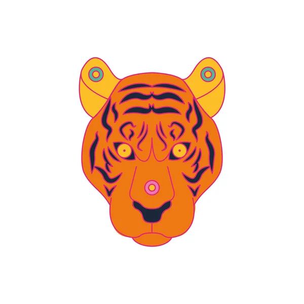 Ícone de tigre indiano — Vetor de Stock