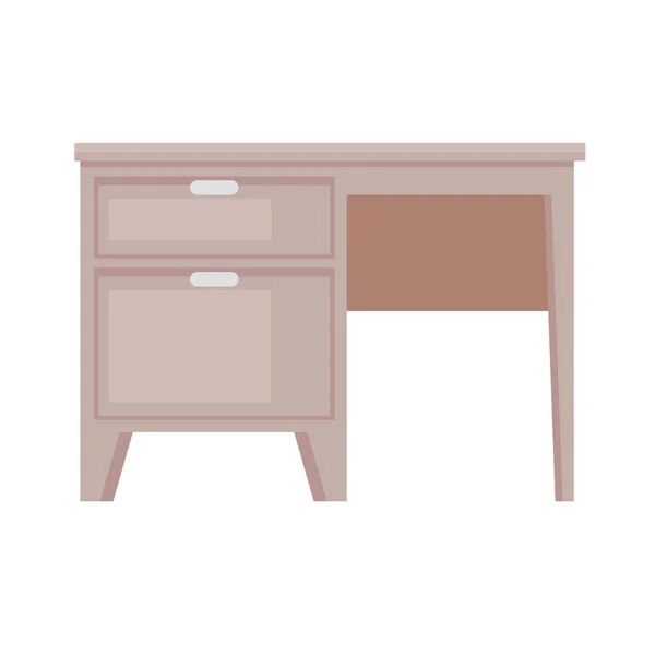 Bureau houten bureau — Stockvector