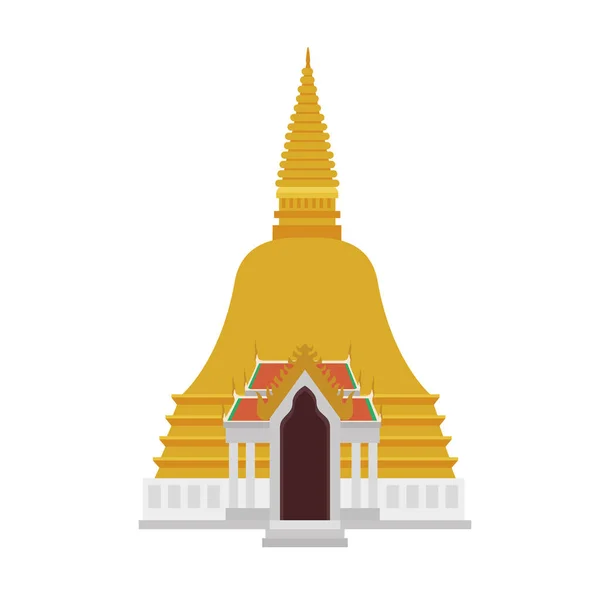 Templo de Wat Saket — Archivo Imágenes Vectoriales