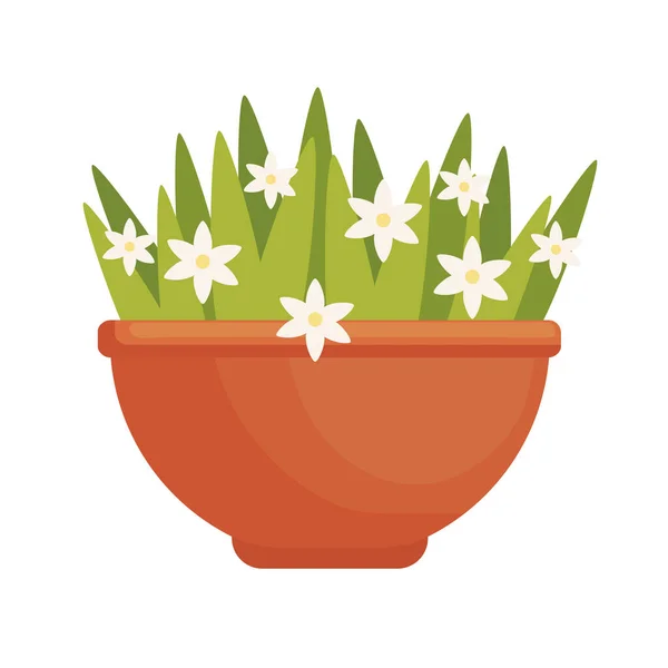 Houseplant with flowers — Stock Vector