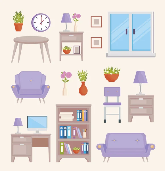 Twenty three home decor — Image vectorielle