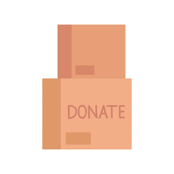 Donate boxes carton — Stok Vektör