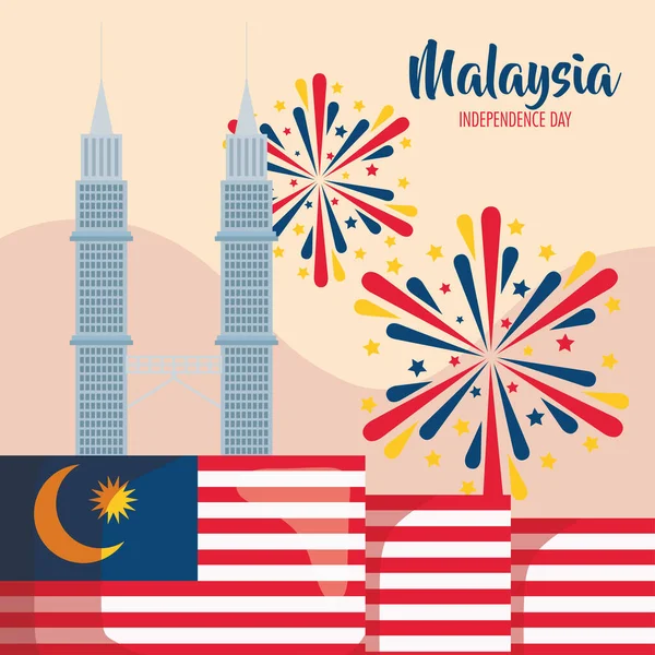 Malaysiens självständighetsförklaring — Stock vektor