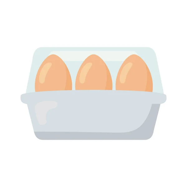 Egg basket food — Stock Vector