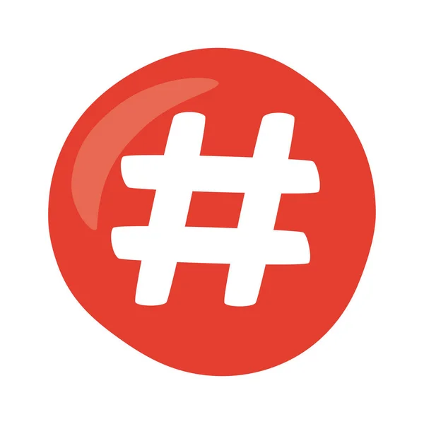 Hashtag icono social — Vector de stock