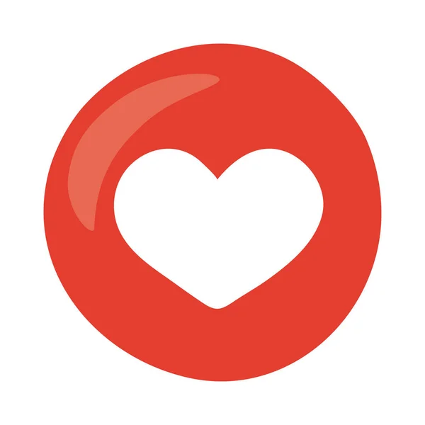 Heart social icon — Stock Vector