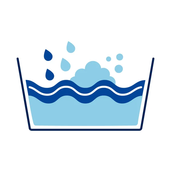 Bol d'eau de lavage — Image vectorielle
