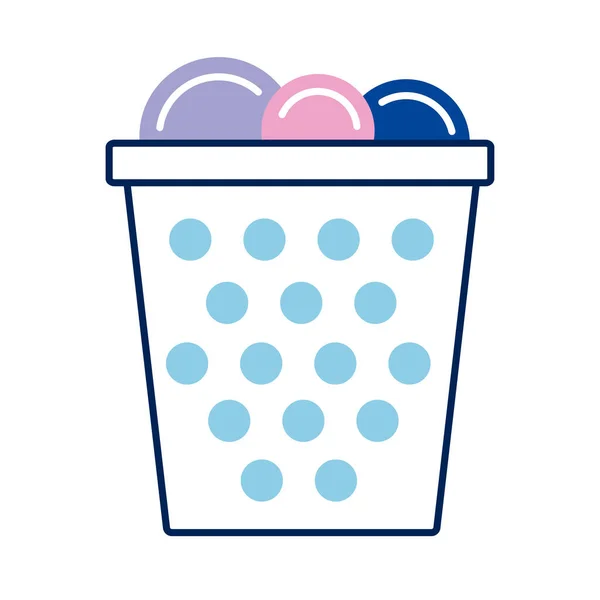Laundry basket pot — Stock Vector