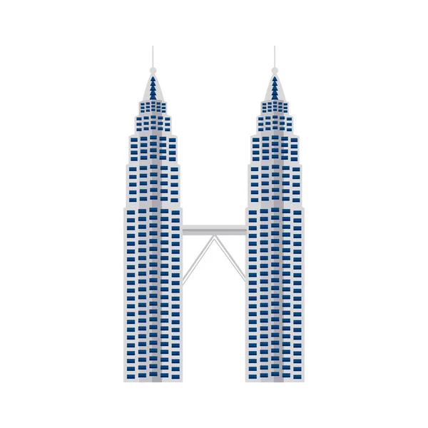 Petronas Zwillingsgebäude — Stockvektor