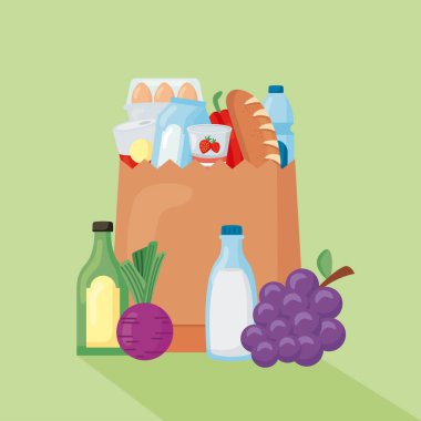 Torbadaki yiyecekler.