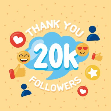 20 bin takipçi simgesi