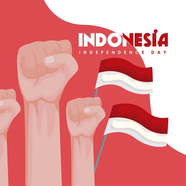 Día de la independencia de Indonesia — Archivo Imágenes Vectoriales