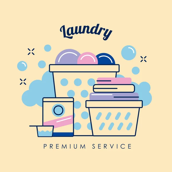 Servicio de lavandería premium — Vector de stock