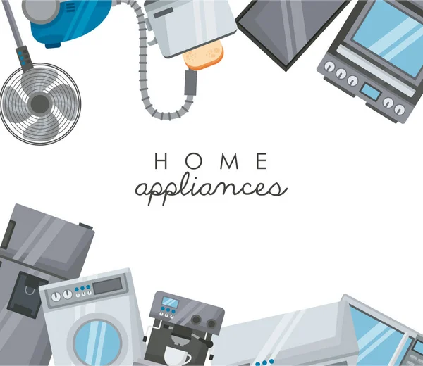 Home appliances frame — Stock Vector