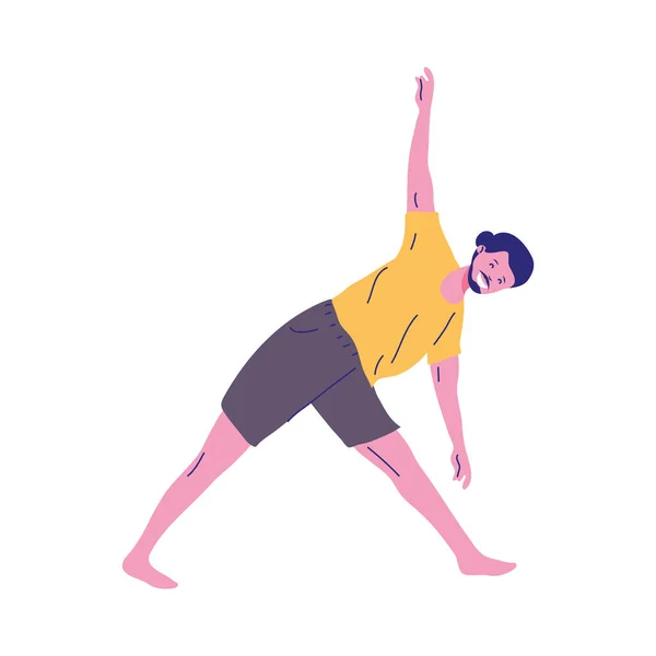 Hombre practicando ejercicio — Archivo Imágenes Vectoriales