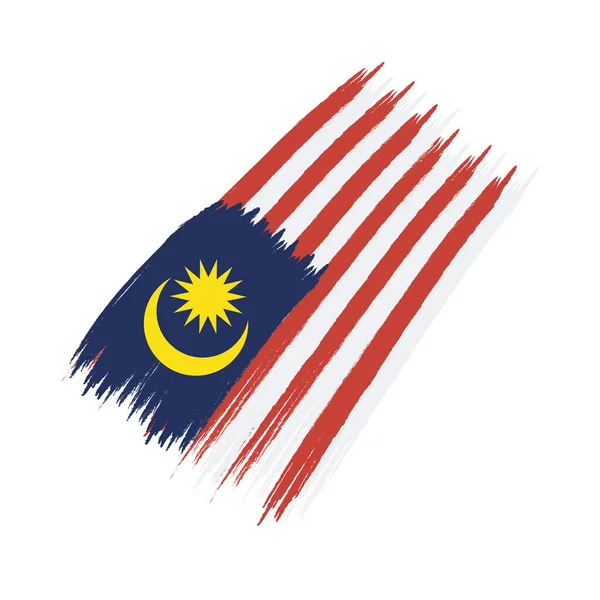 Bandera malaya pintada — Vector de stock