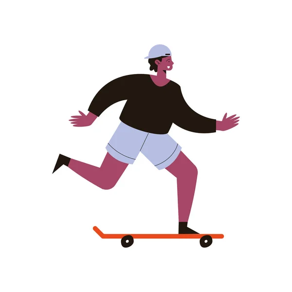 Hombre practicante de skate — Archivo Imágenes Vectoriales