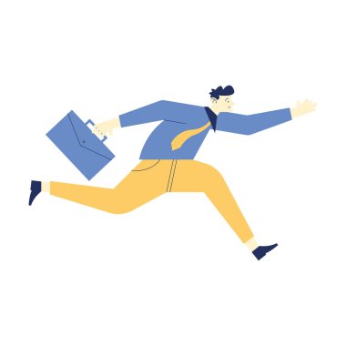 İş adamı çalışan karakter