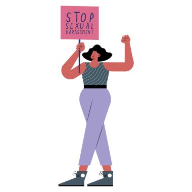 cinsel tacizci kadın protestocu