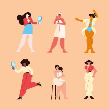 Altı kız kendi başının çaresine bakıyor.